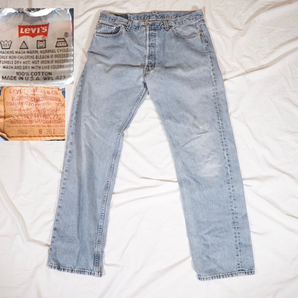 Levi's 501 XX Vintage Red Batwing 80s 90s Big Tag 36x32 Made in USA